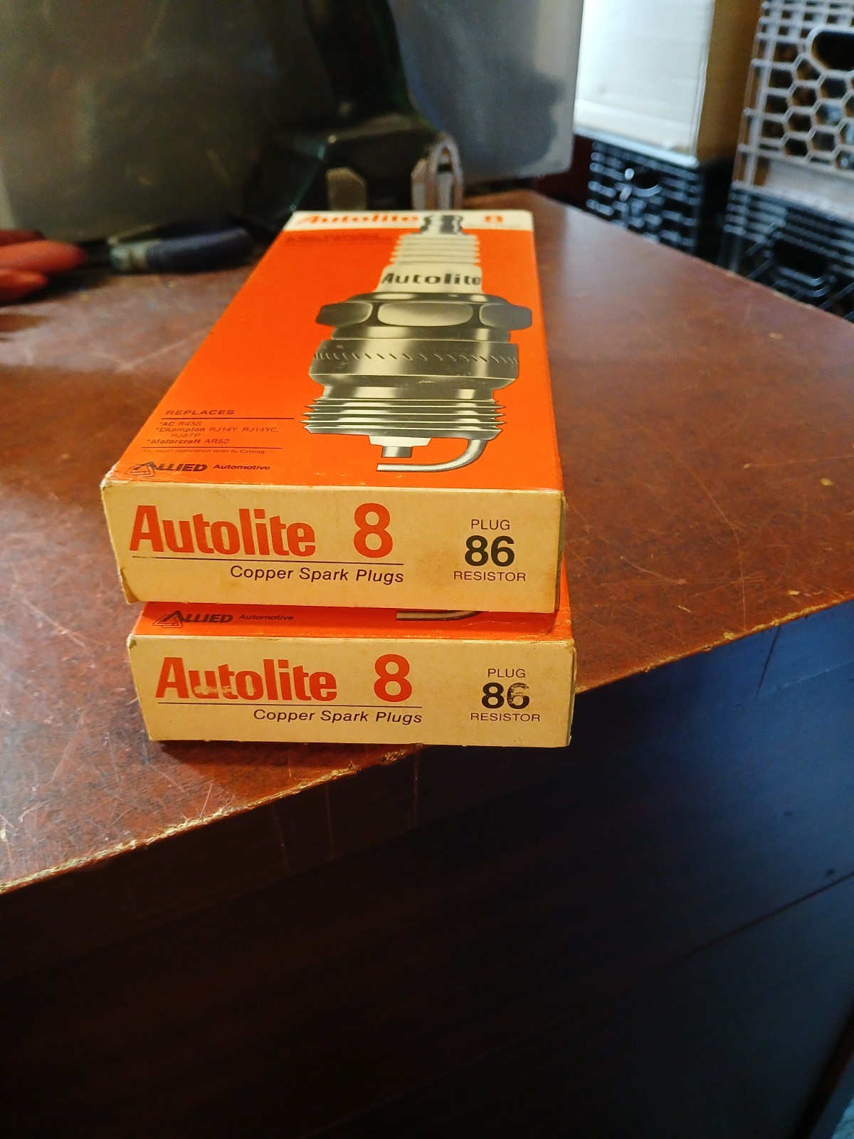 NOS Vintage Autolite 86 Spark Plugs Set of 8  Chevy Corvette Pontiac Mopar