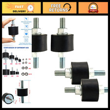 4Pcs M10 Rubber Isolator Mounts, 40x30mm Double Stud Shock Absorber Vibration Da