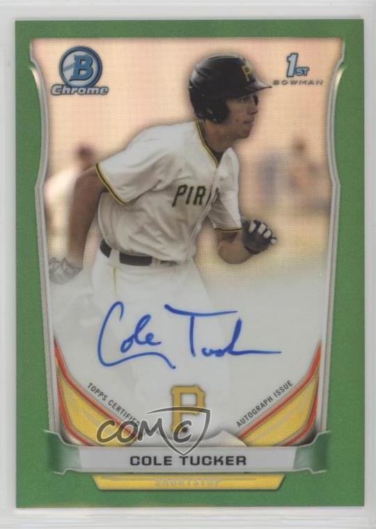 2014 Bowman Draft Chrome Pick Green Refractor 89/99 Cole Tucker #BCA-CT Auto f0v