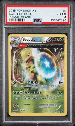 PSA 4 VG-EX Sceptile Primal Clash Full Art Holo XY 2015 Pokemon 9/160