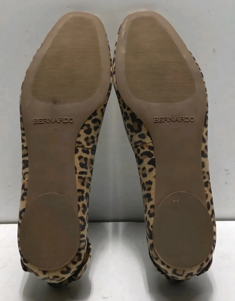 Bernardo Eloisa Sand Cheetah Ballet Flat Womens Size 10M Bow Animal Print - Image 3 of 4