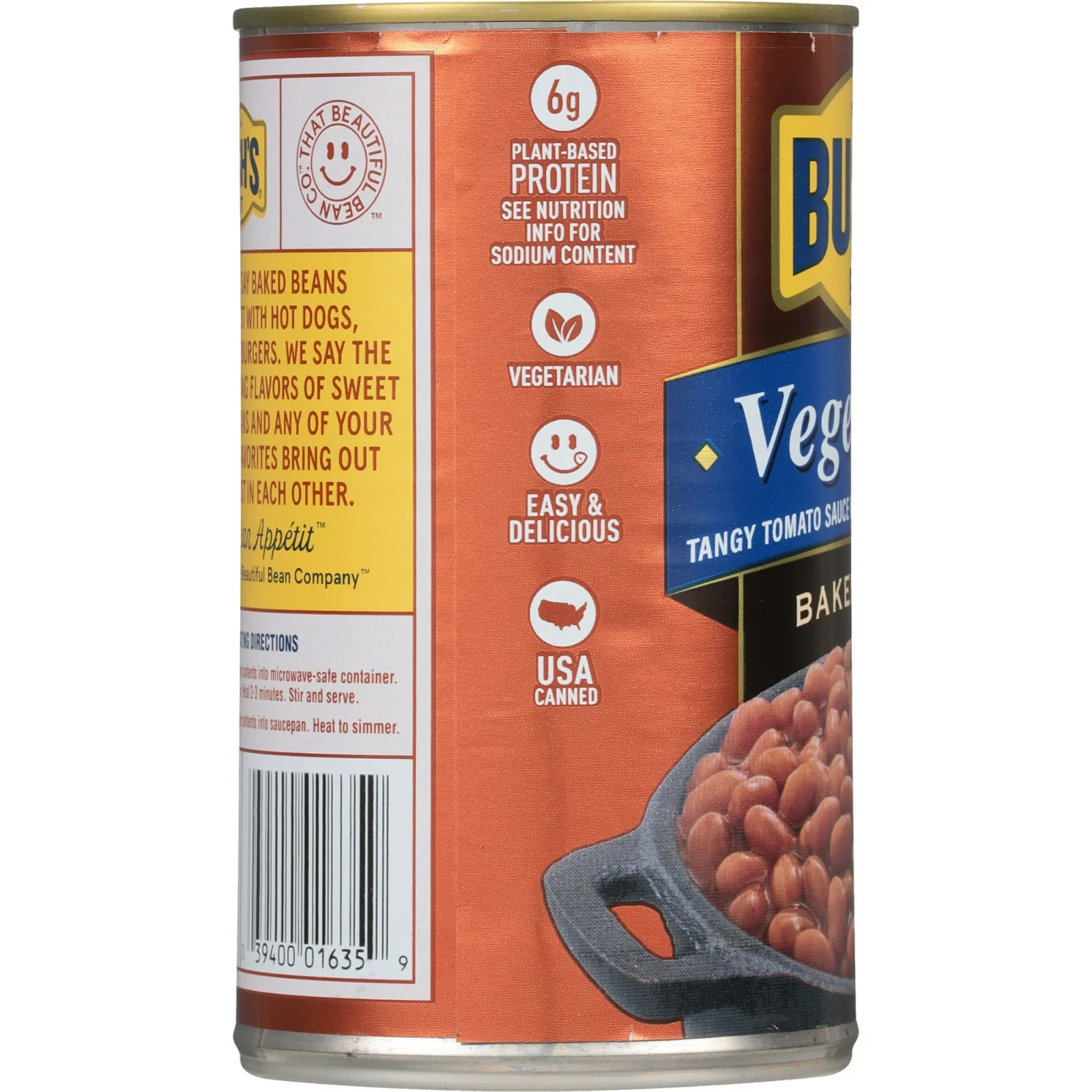 Bushs Vegetarian Baked Beans Can Gluten Free High Protein Plant Based 28 oz