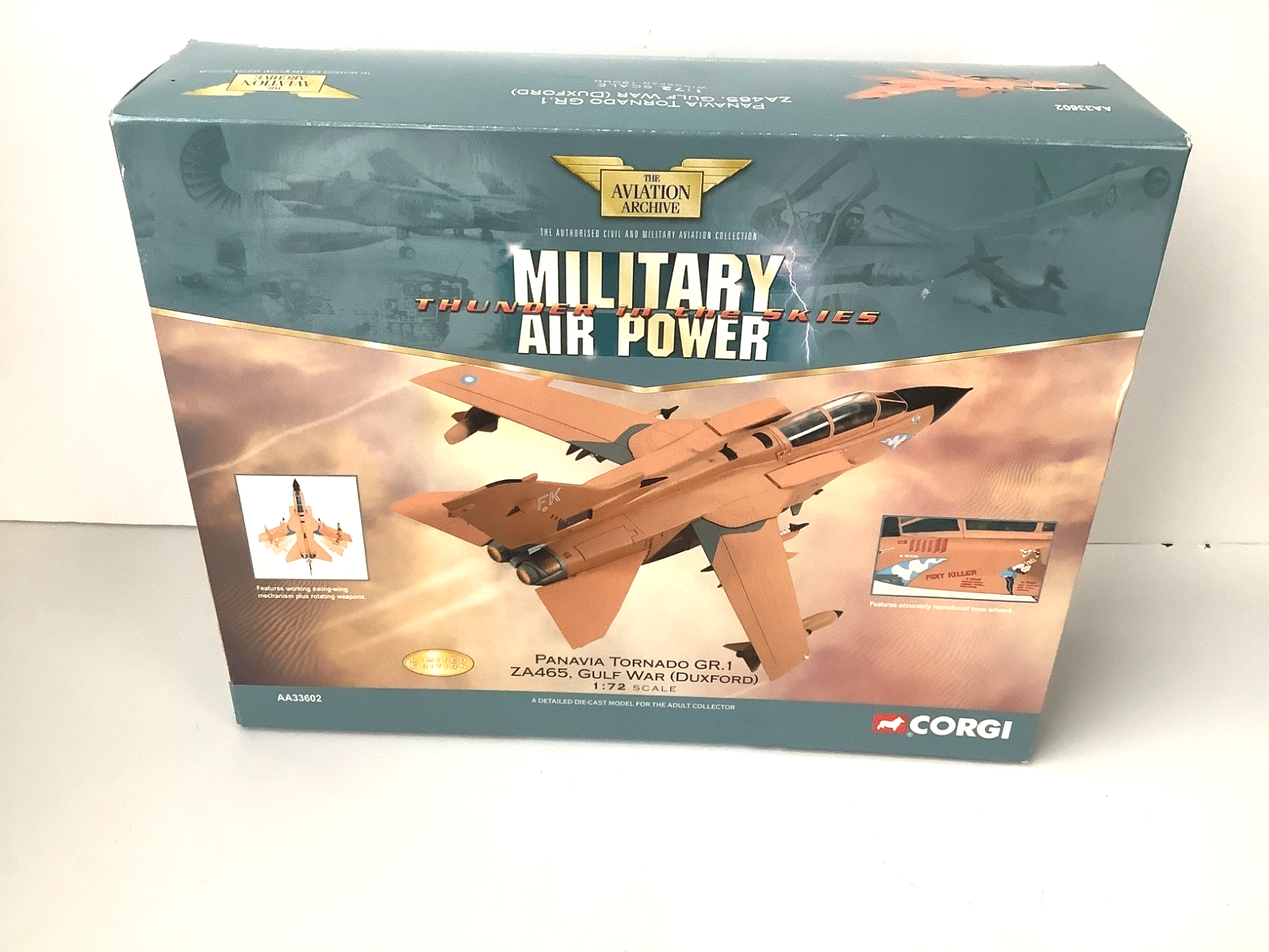 Corgi AA33602 1:72 Panavia Tornado GR1 ZA465 RAF Gulf War 'Foxy Killer' BNIB