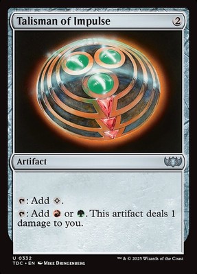 MTG Commander TDM U Talisman of Impulse #0332