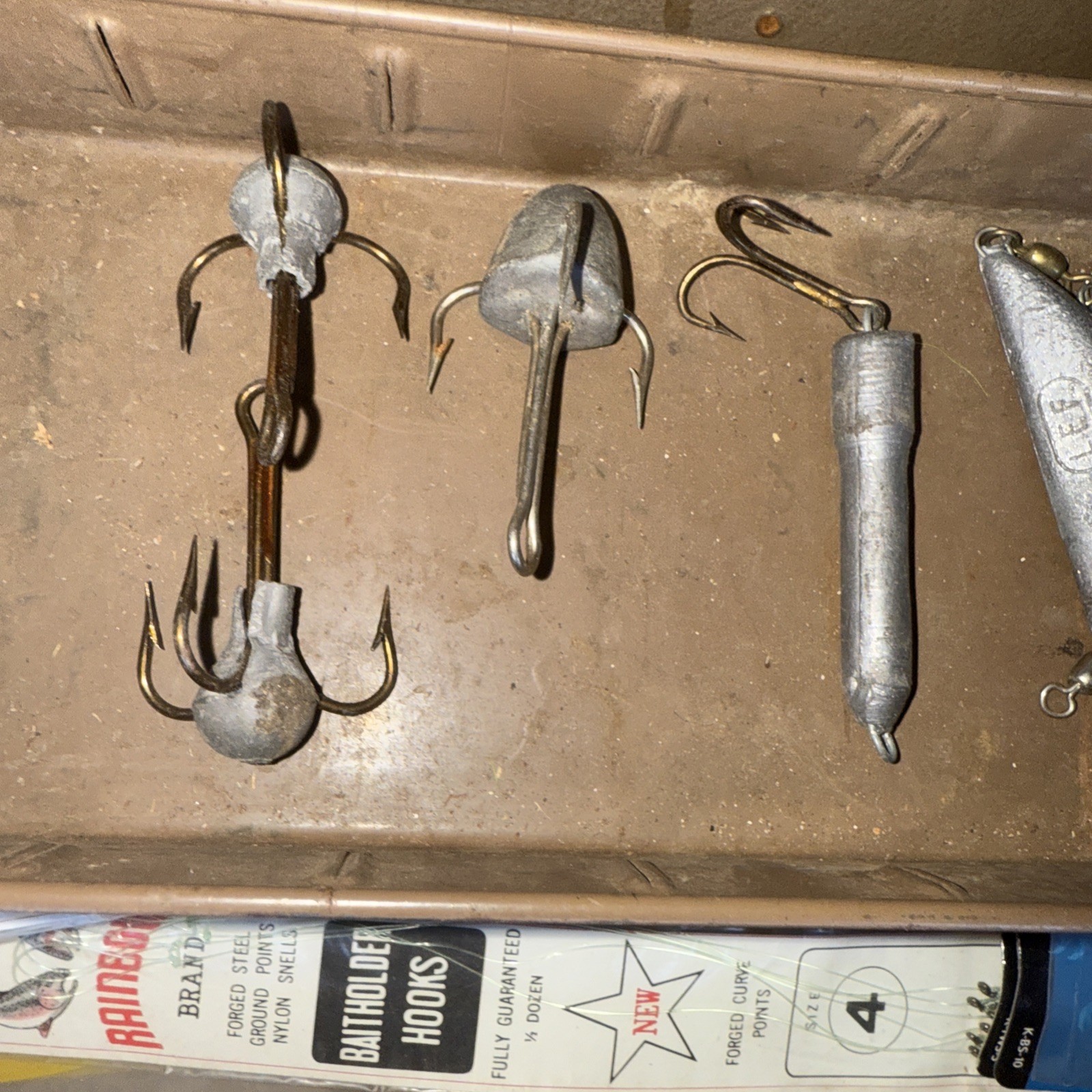 Vintage Simonsen Tackle Box Contents Large 19 X  10.5 X 8.5 Wood Lure Bobbers