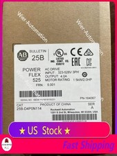 New Allen Bradley 25B-D4P0N114 /A Powerflex 525 AC Drive 2HP Surplus SEALED