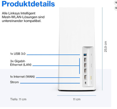 WLAN im ganzen Haus - Linksys Velop MX4200 Tri-Band Mesh-WiFi -