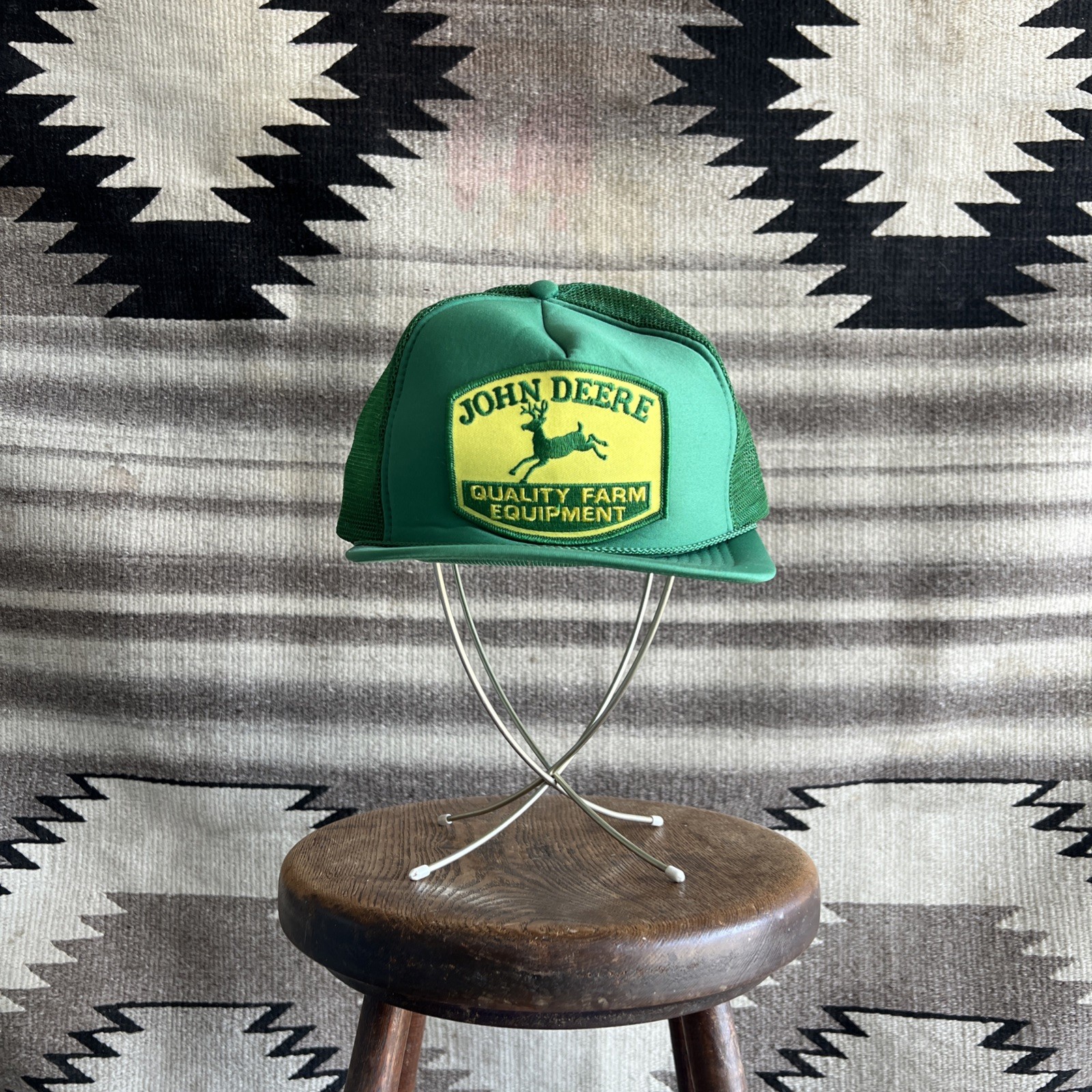 Vintage John Deere Quality Farm Equipment Snapback Hat 1980s