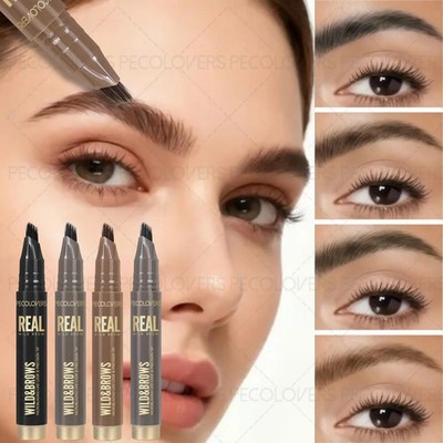 Long-Lasting Waterproof, Super Fast Drying,Quick-Dry Water Eyebrow Pen,Portable 
