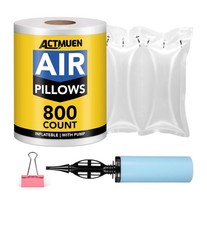 Air Pillows With Pump Inflatable Packing Air Bag Shipping 800Pack, 3.5" x 8"