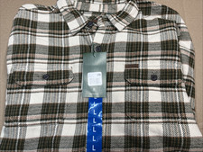 Orvis Big Bear Heavyweight Green Plaid Flannel Button Shirt New w Tags Size L
