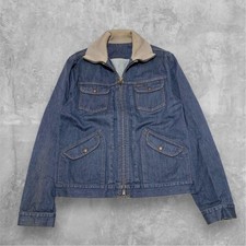 Louis Vuitton Denim Jacket Blouson Zip Up 50 Collar Boa