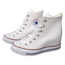 Converse Chuck Taylor All Star Hidden Wedge Platform White Sneaker 10 NEW