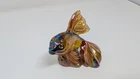 Hand Painted Fenton Art Carnival Glass Koi