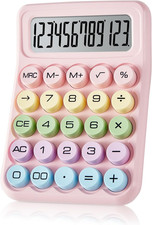 Electronic Calculator,12 Digits Large LCD Display Small Desktop Calculators,Pi