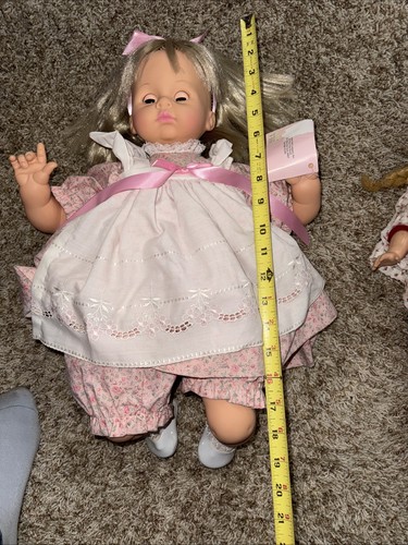 MADAME ALEXANDER VTG PUSSY CAT BABY DOLL BLONDE HAIR GREEN EYES IN TAGGED DRESS - Picture 13 of 13