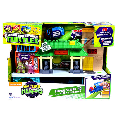 TMNT Super Sewer HQ Splinter Mikey 20'' Huge Gift Interactive 2016 Action Toy 3+