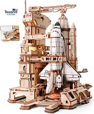 3D Puzzles for Adults Space Shuttle, Interactive DIY Building Model with Lightin