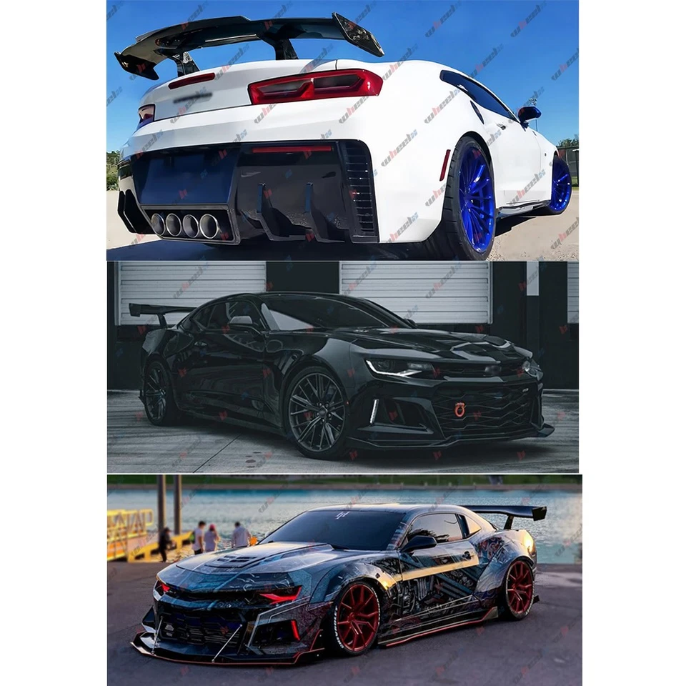 For Chevy Camaro ZL1 SS LS LT 58'' GT PRO Style Rear Spoiler GT Wing Gloss Black - Изображение 2 из 4