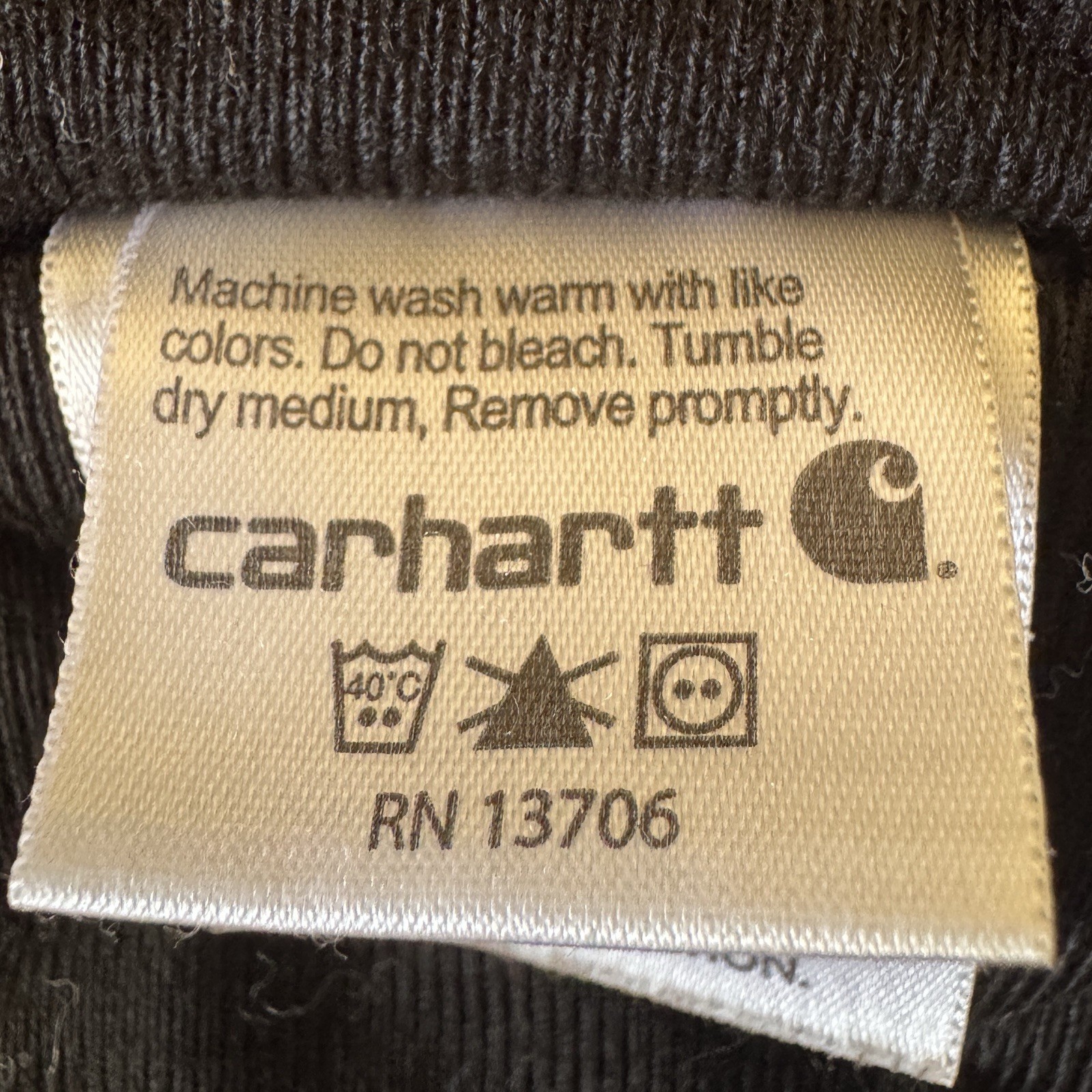 Carhartt Youth Boys XL Hooded Jacket Brown Canvas Insulated Zip Hoodie Coat thumbnail 4