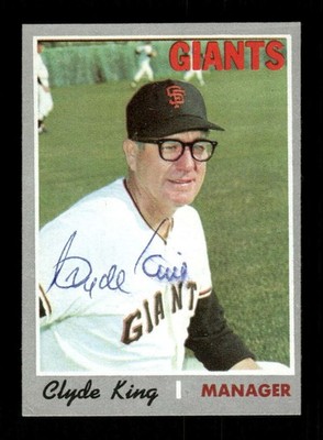 1970 Topps #624 Clyde King signed autograph EX EAA1 BXCP71