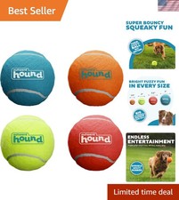 Squeaker Ballz   Squeaky Tennis Balls for Dogs 50 lbs and Over, Interactive D...