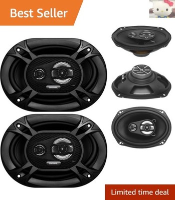Dynamic 6x9 Inch Coaxial Speakers - 300W Power, Rubber Surround, Easy Install