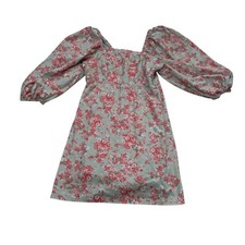 Anthropologie Forever That Girl Mini Dress Womens Medium Green Puff Cottagecore