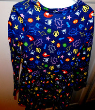 amazon essentials navy blue long sleeved swing dress girl sz S (5/6) NWOT