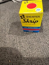 NOS Vintage Sheaffer Skrip Red Ink Bottle Permanent Red 2 OZ