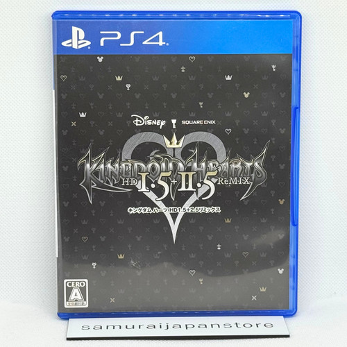 PS4 Kingdom Hearts-HD 1.5 + 2.5 Remix Used Tested Japanese ver with Case