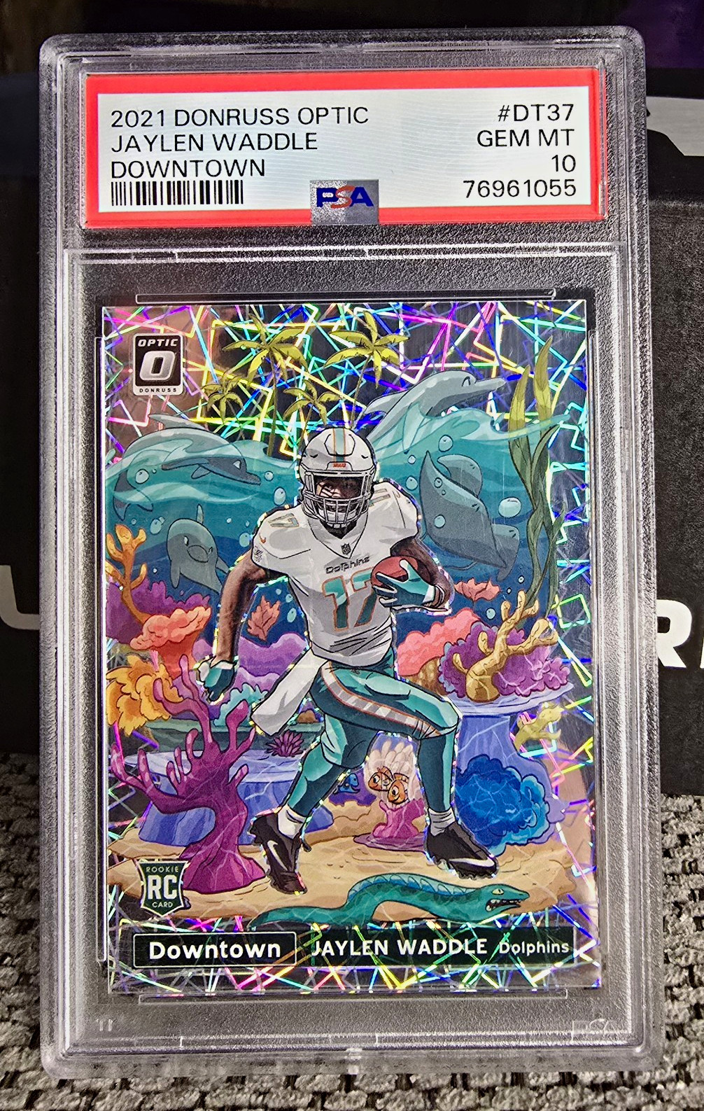 Jaylen Waddle Panini Donruss Optic Downtown #DT37 Base
