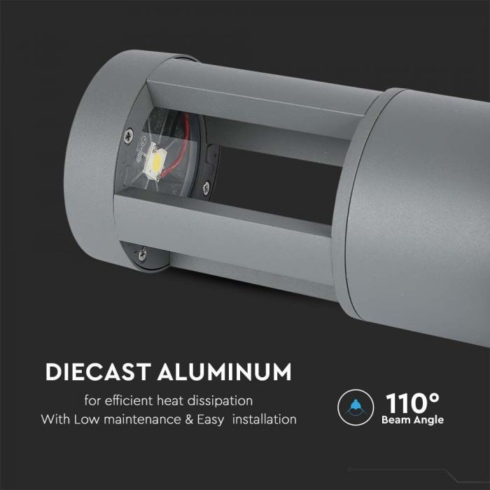 V-TAC VT-830 lampada led da giardino colore grigio 10W fissaggio a terra 25cm IP foto 4