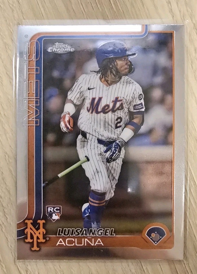 2025 Topps Chrome #56 Luisangel  Acuna RC New York Mets Rookie