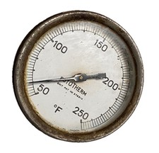 ROTOTHERM DIAL Vintage Rotothrem Temperature Gauge London England Spring Back