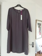 Per Una Hand Embellished Shift Dress Size 20 Granite 3/4 Sleeve Orig RRP £39.50