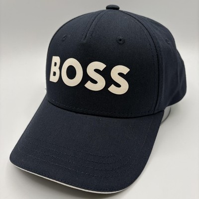 Hugo Boss BOSS Logo Baseball Hat Strap Back One Size Blue Green Trim Cap Men