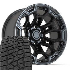 Set4 Df03 18x9 Two-tone Defiant Rims 27565r18 At Tires Set Fit Ram 1500