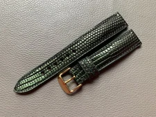 Green Genuine Lizard leather watch strap band Custom 15 16 17 18 19 20 21 2223mm