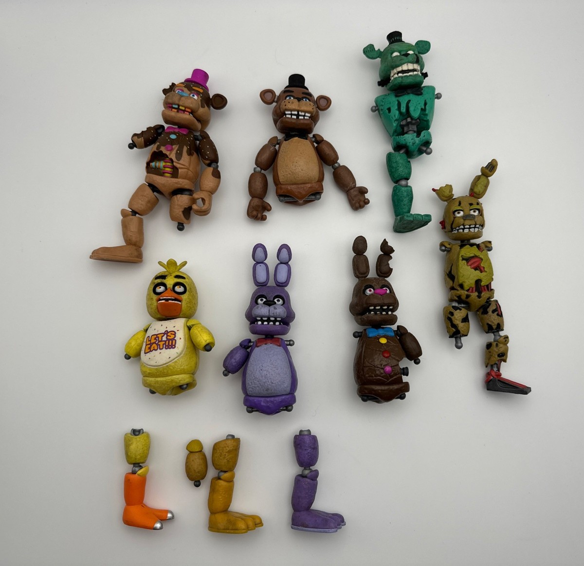 LOT 7 Five Nights at Freddy's Funko Action Figure Parts Pieces