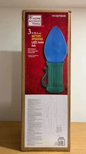 3 ft. Battery Operated LED Jumbo BLUE Bulb Holiday Yard Decoration Home Accents