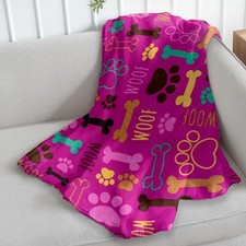 Pet Lovers Super Soft Throw Blanket - 50x60 Throw Blanket for Puppy Pink 