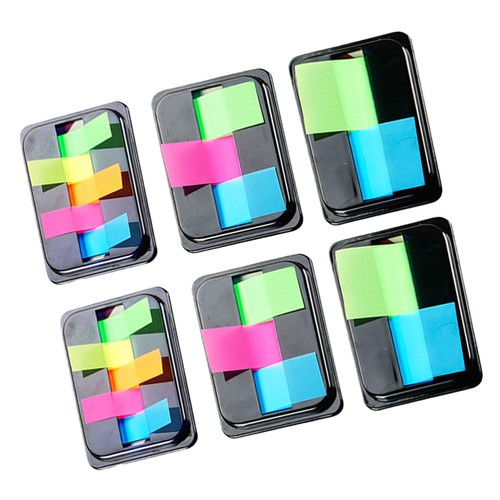 6 Boxes Fluorescent Book Markers Colored Page Neon Tabs - Picture 2 of 11