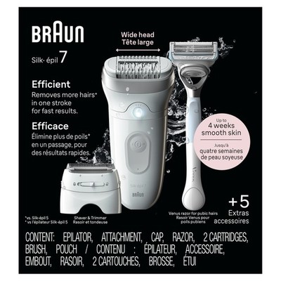 Remove Hair for Up to 4 Weeks - Braun Silk- pil 7 Epilator SE7-141