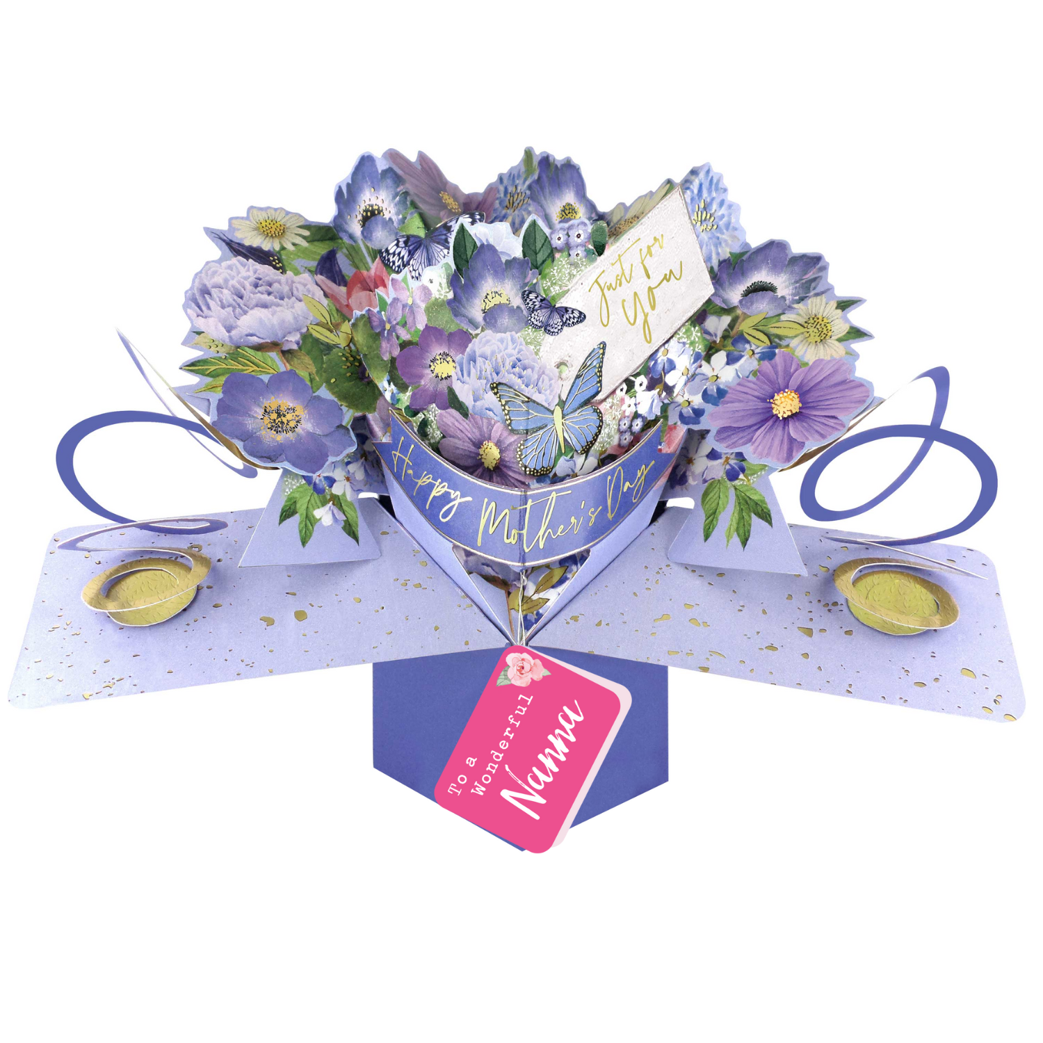 To A Wonderful Nanna Floral Pop Up Happy Mother's Day Card 3D Greeting Cards