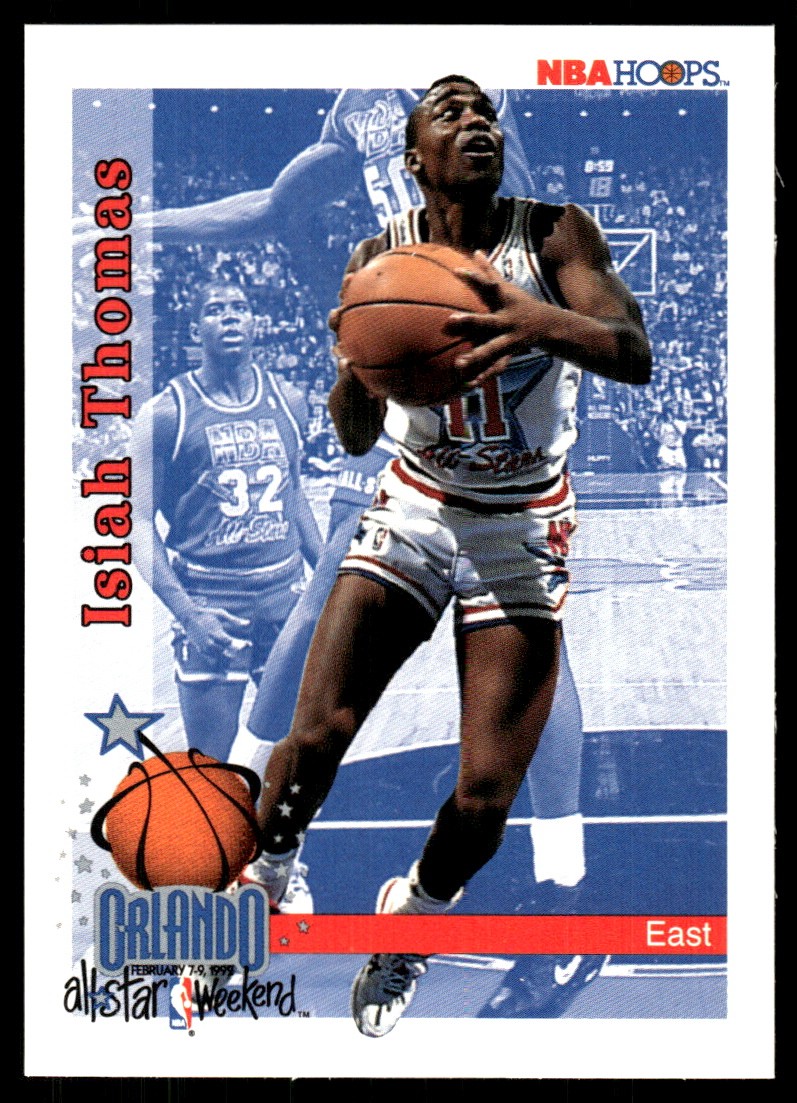 Isiah Thomas 1992-93 Hoops #303 Pistons NBA READ FREE SHIPPING AutographDen
