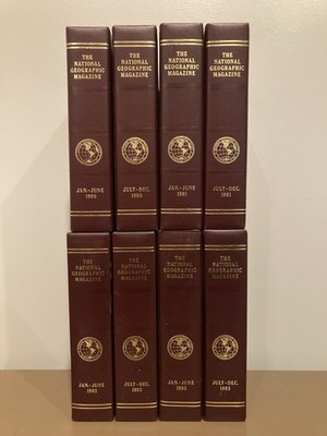 National Geographic Empty Slip Cases 1990-1993 - Full Years Lot Of 8