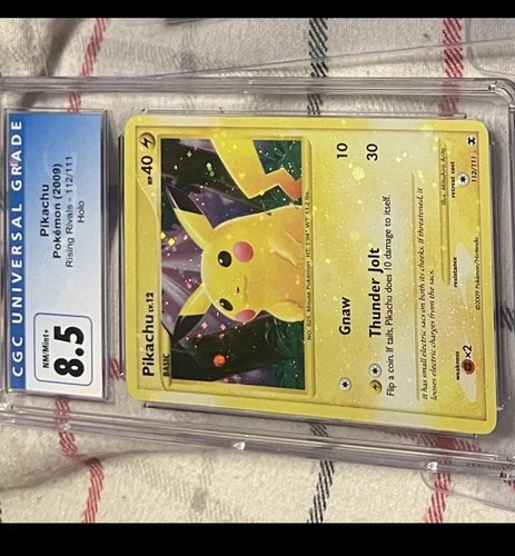 Pokémon Pikachu Rising Rivals 112/111 CGC 8.5 Holo English TCG Card