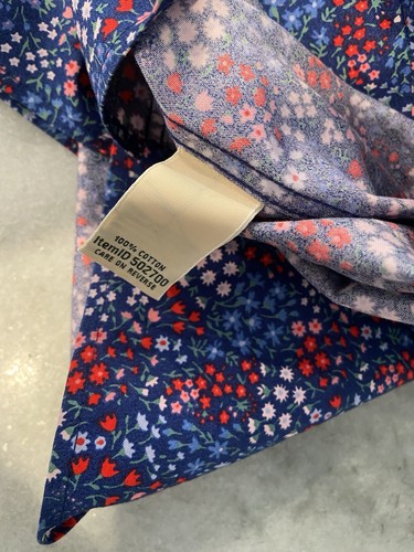 L.L. Bean Size 1X Blue Floral Wrinkle Free Cotton Long Sleeve Button Down Shirt - Picture 11 of 11