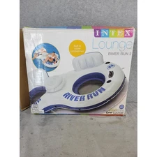 Intex River Run 2 Lounge Inflatable River Tube Cooler Compartment Adults